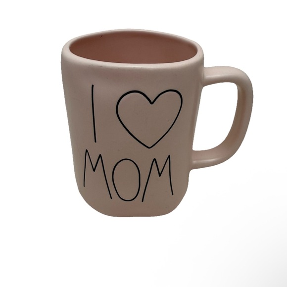 Rae Dunn Other - Rae Dunn I Love Mom Mug Pink Ceramic Coffee Cup